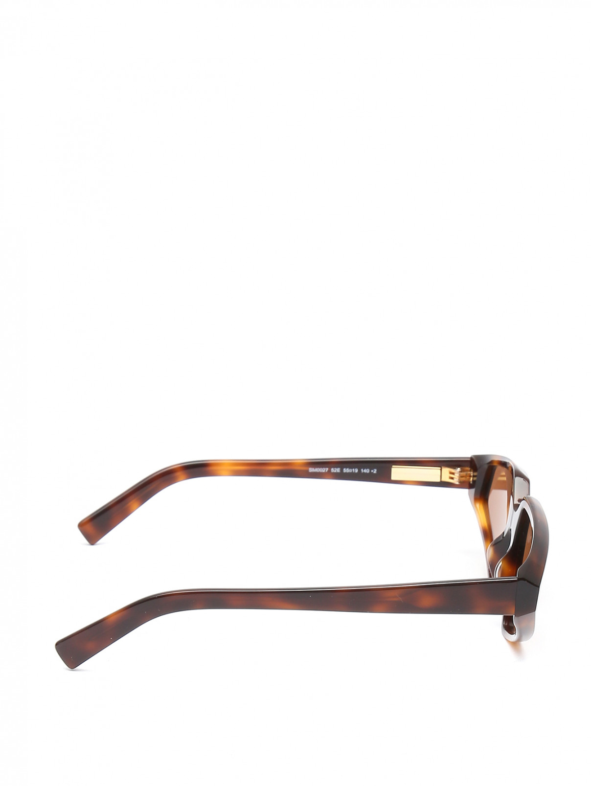 Очки солнцезащитные в пластиковой оправе с узором Max Mara  –  Обтравка2  – Цвет:  Коричневый