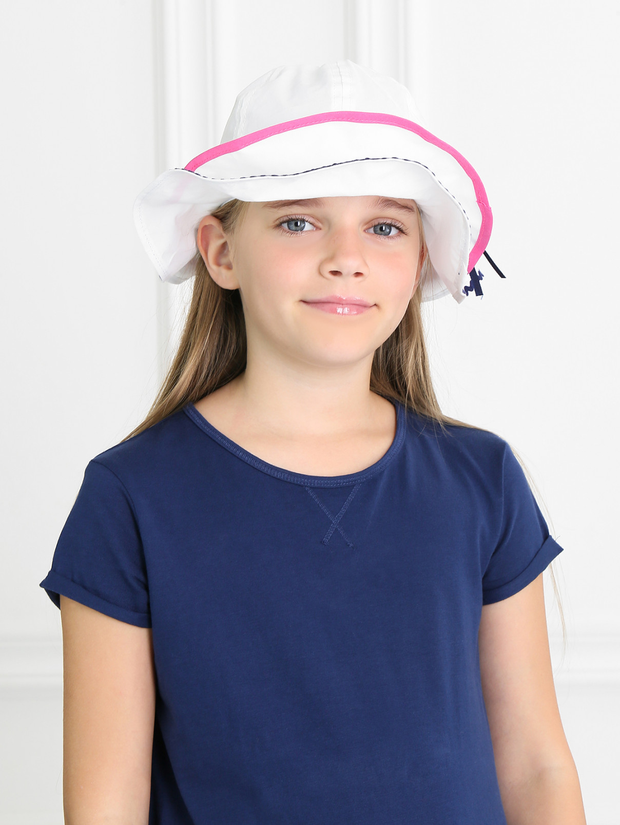 Шляпа из хлопка с контрастным декором Maximo  –  Модель Общий вид  – Цвет:  Белый