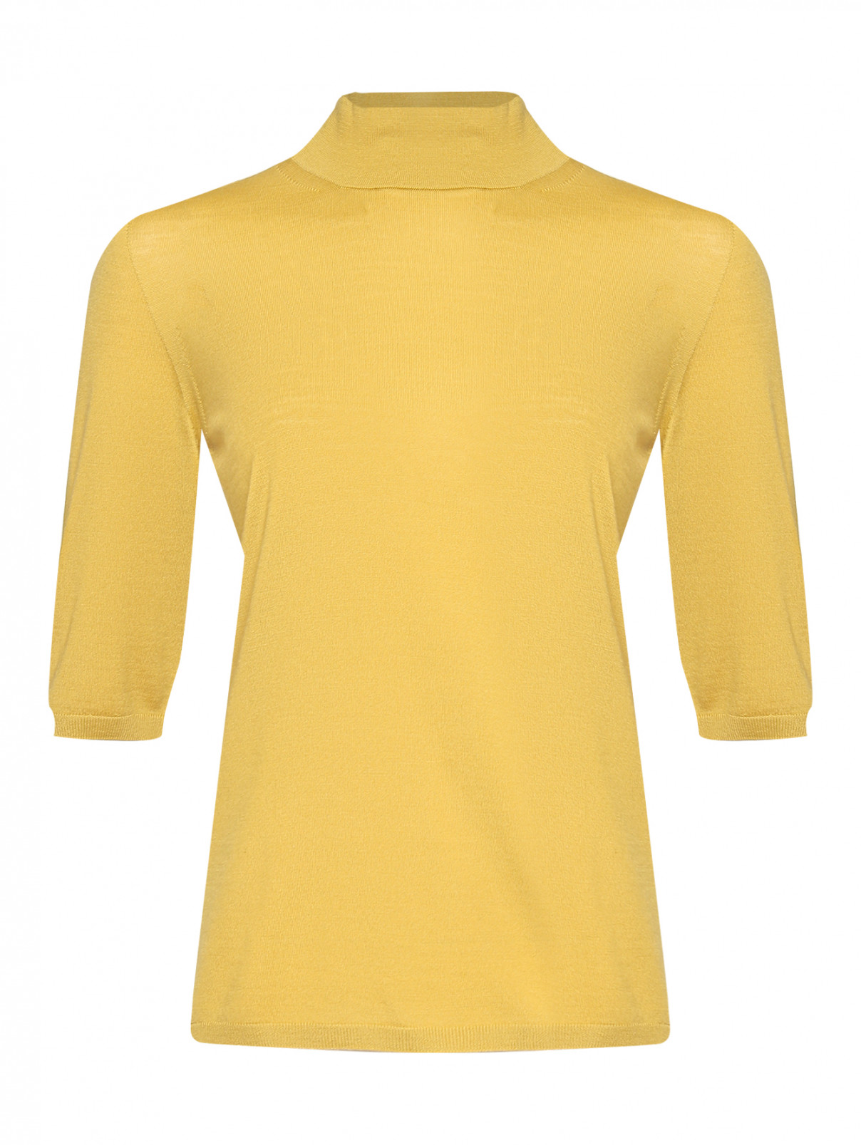 Джемпер из шерсти с короткими рукавами Max Mara  –  Общий вид  – Цвет:  Желтый