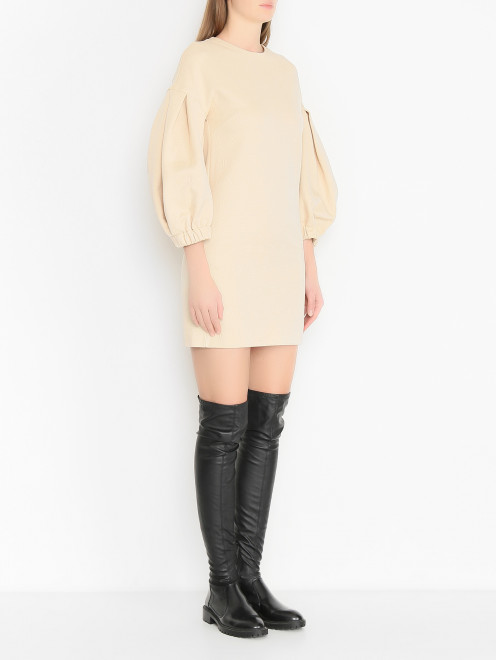 Однотонное платье с логотипом Max Mara - МодельВерхНиз
