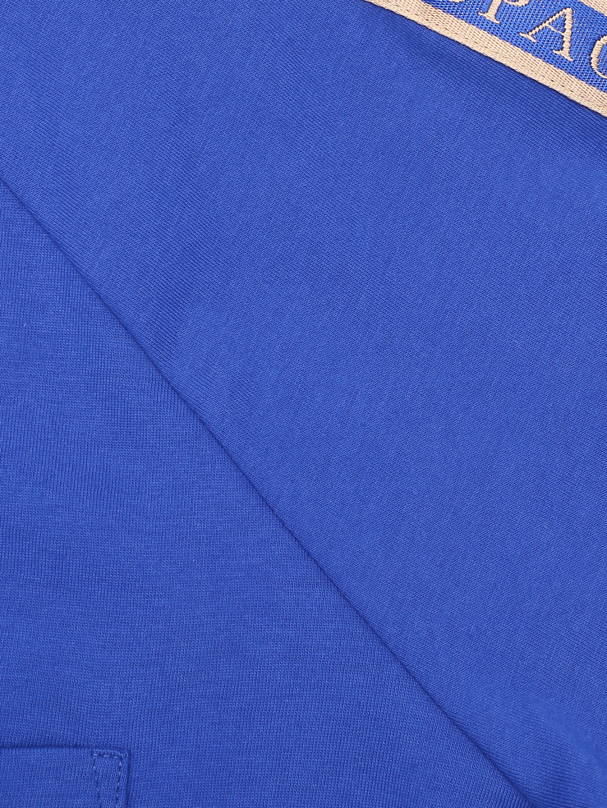 Футболка из хлопка с логотипом Luisa Spagnoli  –  Деталь1  – Цвет:  Синий