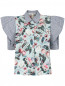 Блуза из хлопка с узором и контрастной отделкой Antonio Marras  –  Общий вид
