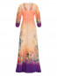 Платье-макси из шелка с цветочным узором Etro  –  Общий вид