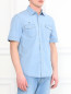 Рубашка из денима с короткими рукавами BOSCO  –  Модель Верх-Низ