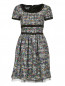 Платье с коротким рукавом и сетчатой вставкой на подоле Moschino Boutique  –  Общий вид