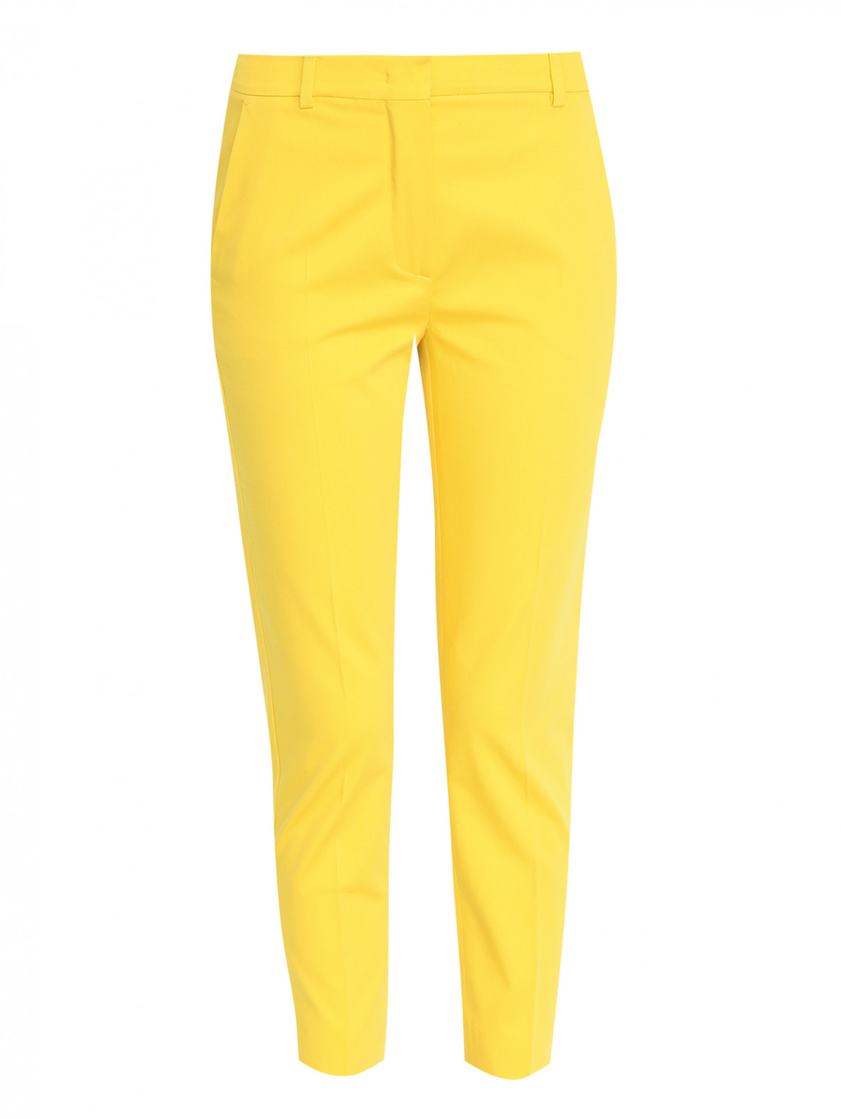 Укороченные брюки из хлопка Max Mara  –  Общий вид  – Цвет:  Желтый