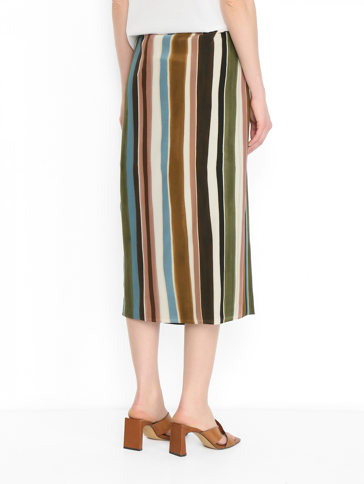 Юбка из шелка с узором Max Mara  –  МодельВерхНиз1  – Цвет:  Узор