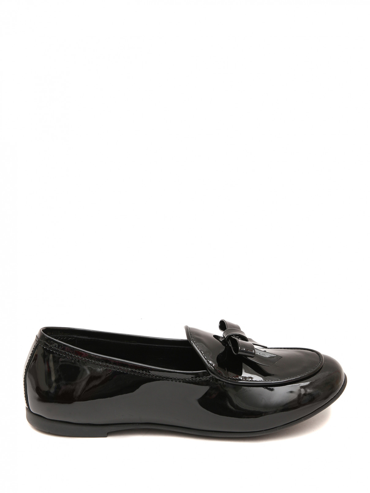 Лакированные туфли с бантиком MONTELPARE TRADITION  –  Обтравка1  – Цвет:  Черный