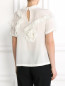 Блуза из шелка с декоративной отделкой Rossella Jardini  –  Модель Верх-Низ1