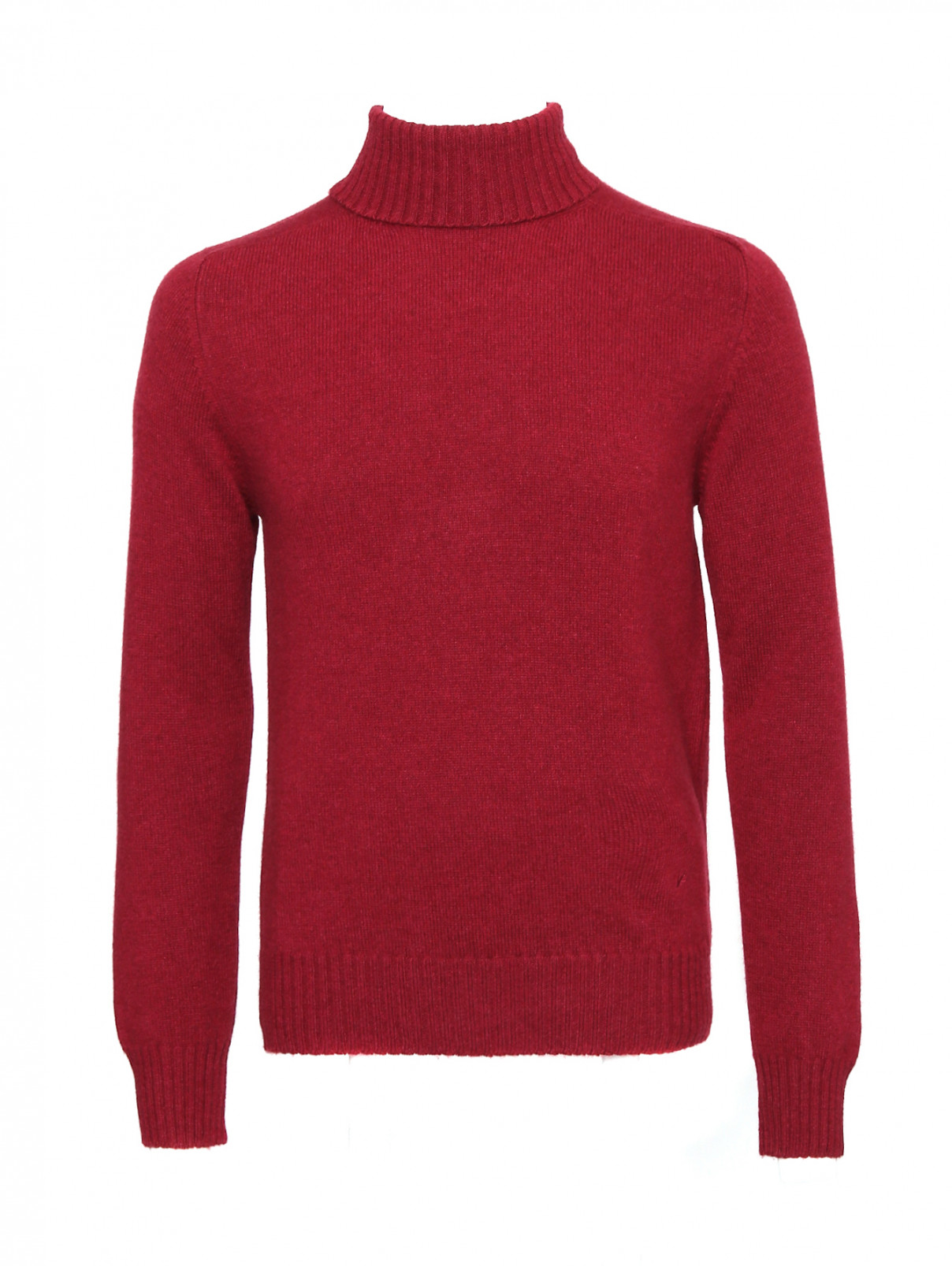 Однотонный свитер из кашемира Isaia  –  Общий вид  – Цвет:  Красный