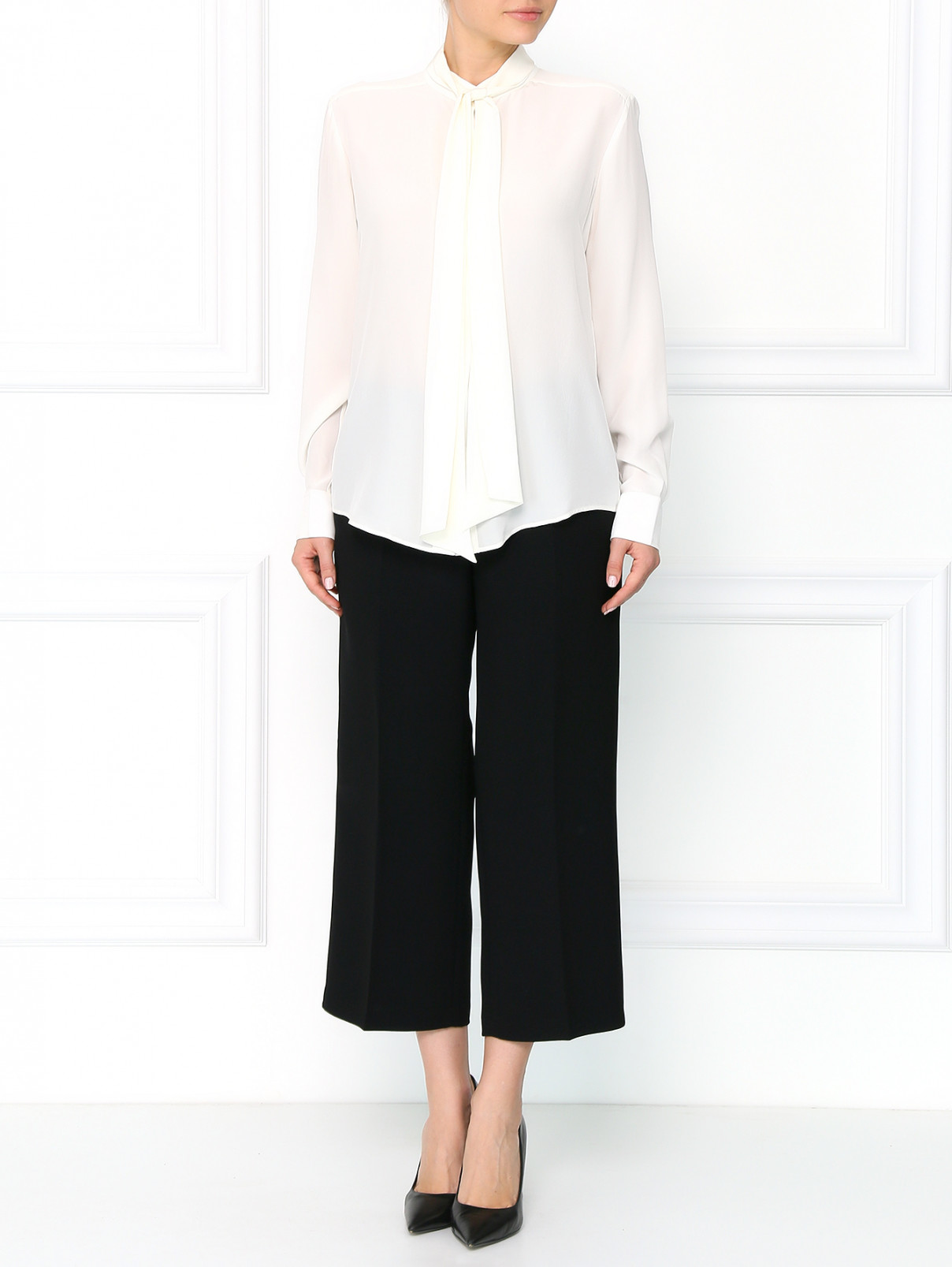 Широкие брюки с боковыми карманами Barbara Bui  –  Модель Общий вид  – Цвет:  Черный