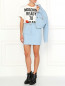 Джинсовая стеганная юбка-мини Moschino  –  Модель Общий вид
