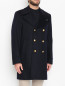 Двубортное пальто из шерсти с карманами LARDINI  –  МодельВерхНиз