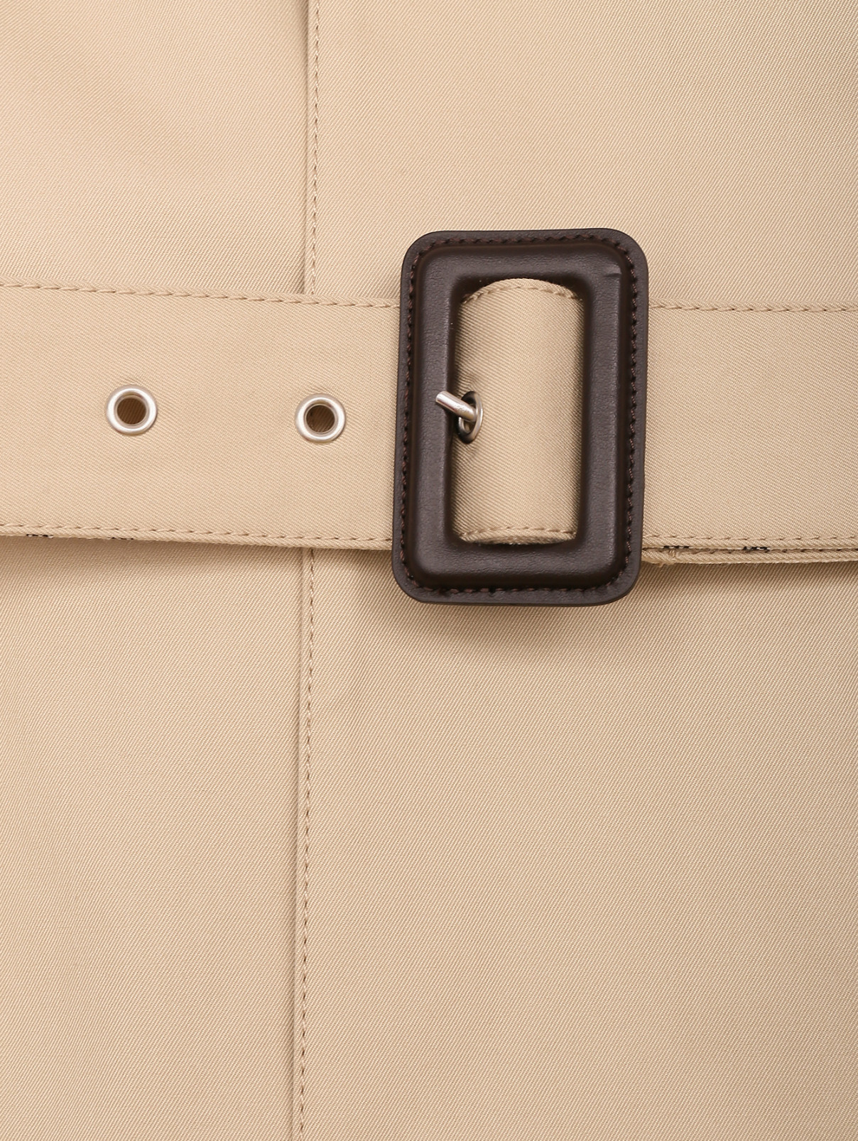 Тренч из хлопка с карманами Maison Margiela  –  Деталь  – Цвет:  Бежевый