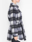 Рубашка-пальто из шерсти с узором "клетка" Marina Rinaldi  –  МодельВерхНиз2