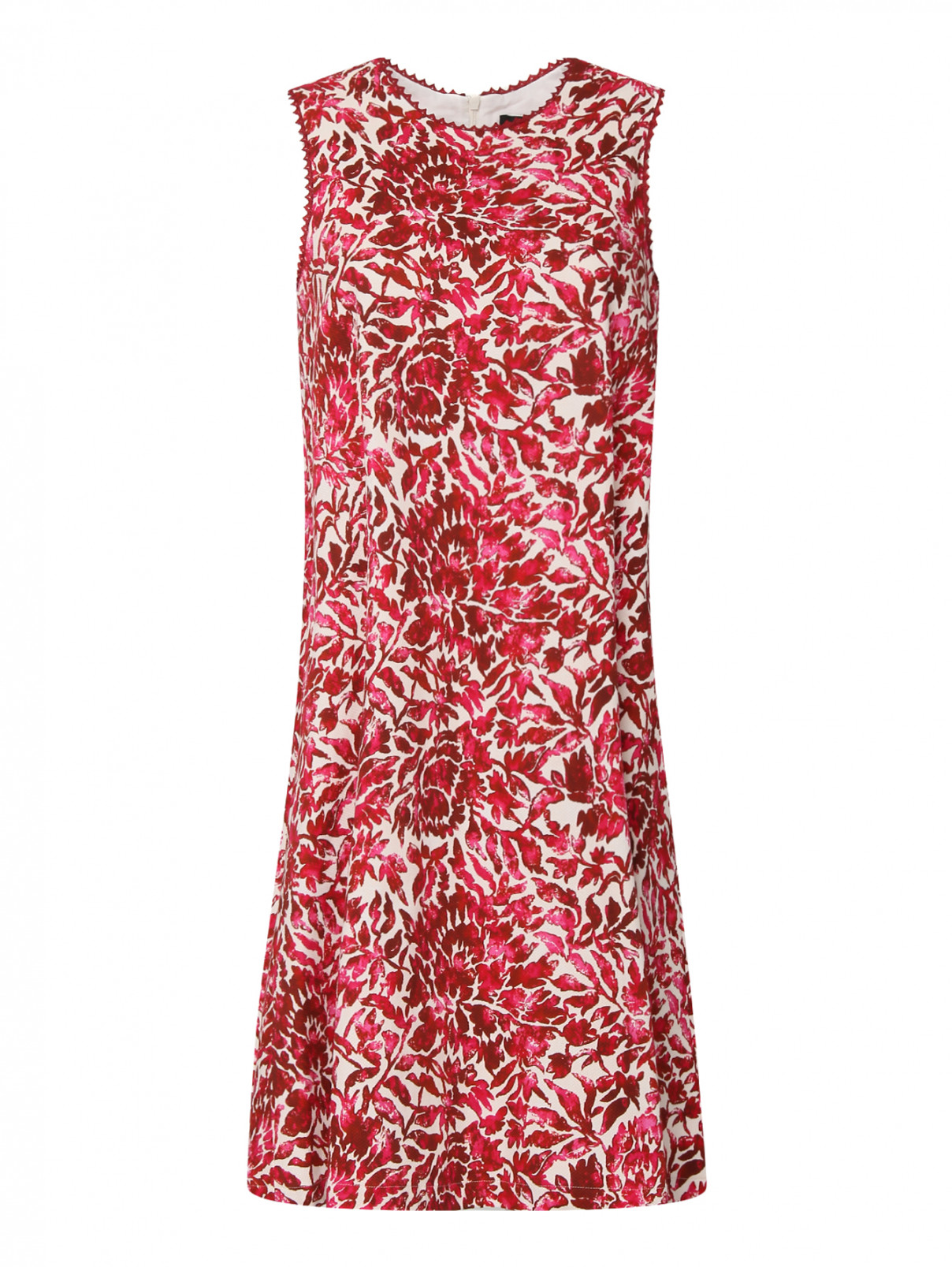 Платье из хлопка с боковыми карманами Weekend Max Mara  –  Общий вид  – Цвет:  Красный