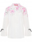 Блуза из хлопка с цветочным узором MARINA SPORT MARINA RINALDI  –  Общий вид