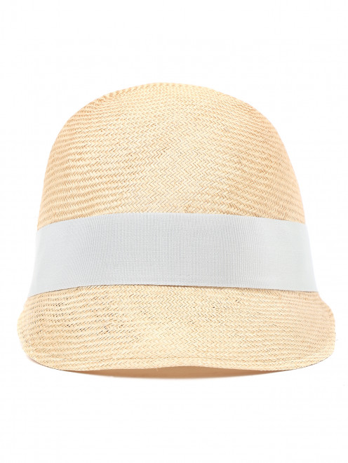 Шляпа из соломы с контрастной отделкой - Обтравка1