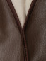 Блуза из эко-кожи с V-образным вырезом Nanushka  –  Деталь