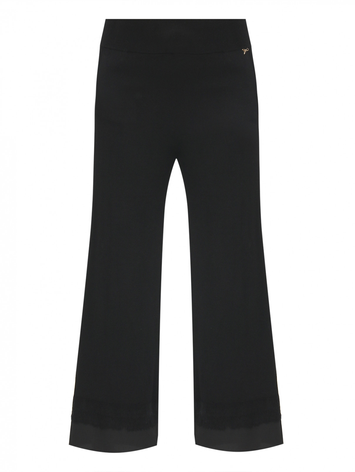 Трикотажные брюки на резинке Patrizia Pepe  –  Общий вид  – Цвет:  Черный