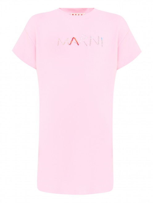 Трикотажное платье с вышивкой Marni - Общий вид