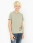 Хлопковая футболка с узором Il Gufo  –  МодельВерхНиз