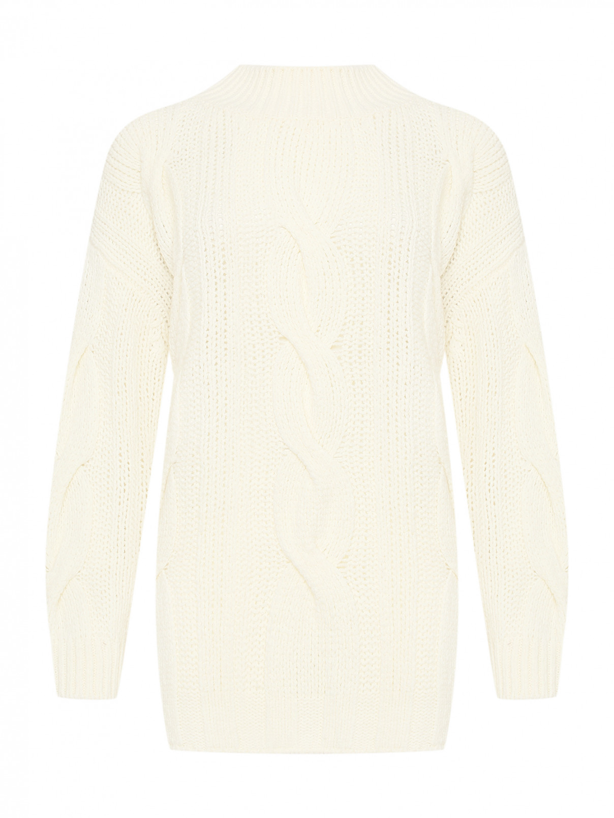 Джемпер из шерсти крупной вязки Max&Co  –  Общий вид  – Цвет:  Белый