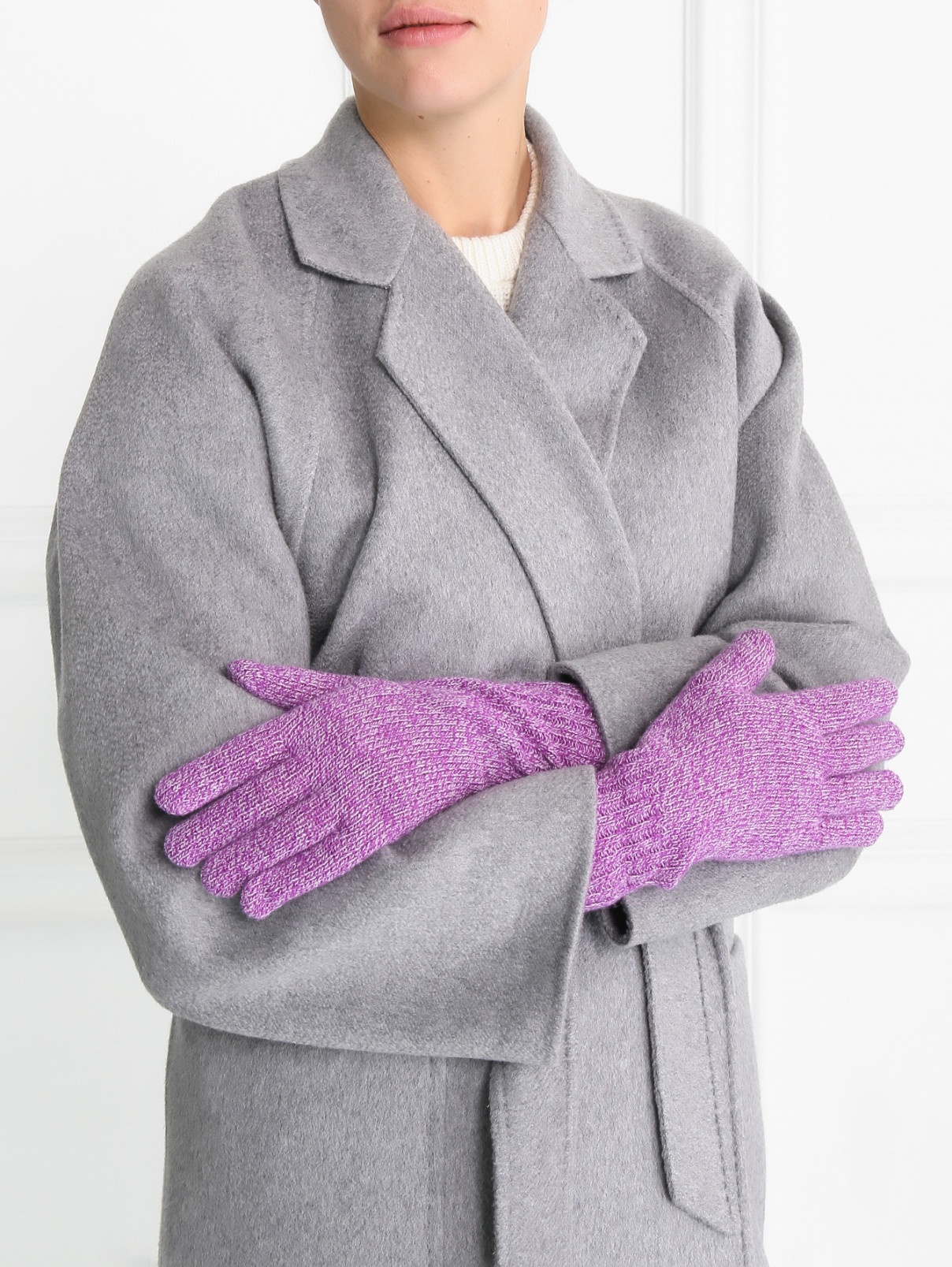 Перчатки из шерсти и кашемира Max&Co  –  Модель Общий вид  – Цвет:  Фиолетовый