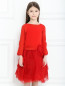 Платье из шелка с юбкой пачкой Dior  –  МодельВерхНиз