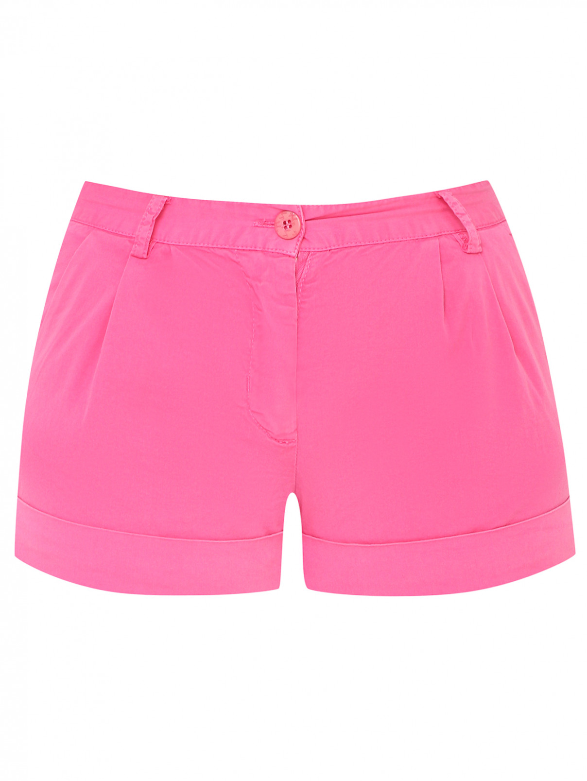 Короткие шорты из хлопка Il Gufo  –  Общий вид  – Цвет:  Розовый