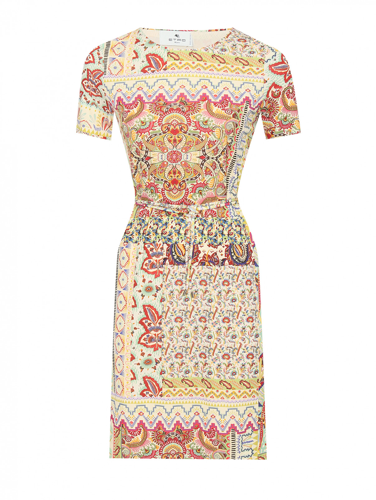 Платье из вискозы с узором Etro  –  Общий вид  – Цвет:  Узор