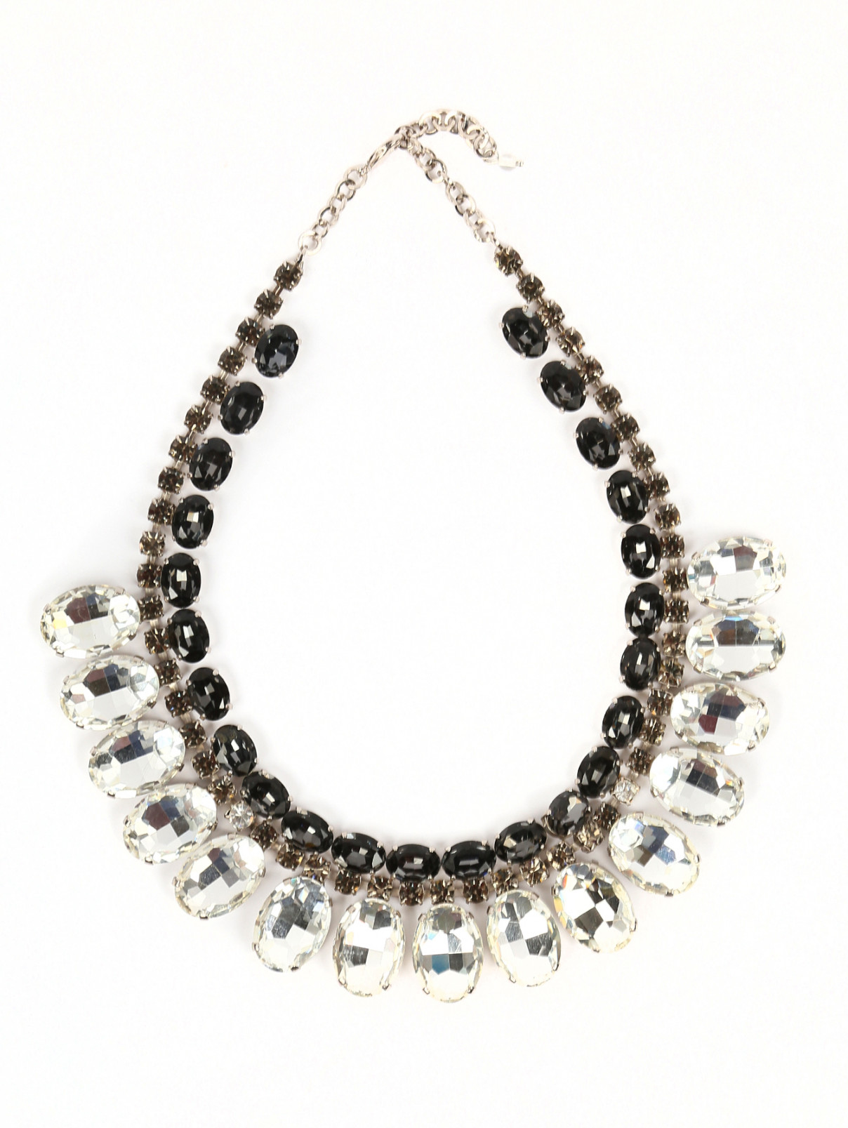 Ожерелье из металла и стекла Marina Rinaldi  –  Общий вид  – Цвет:  Серый