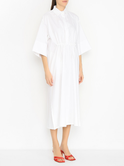 Платье из хлопка с разрезами Max Mara - МодельВерхНиз