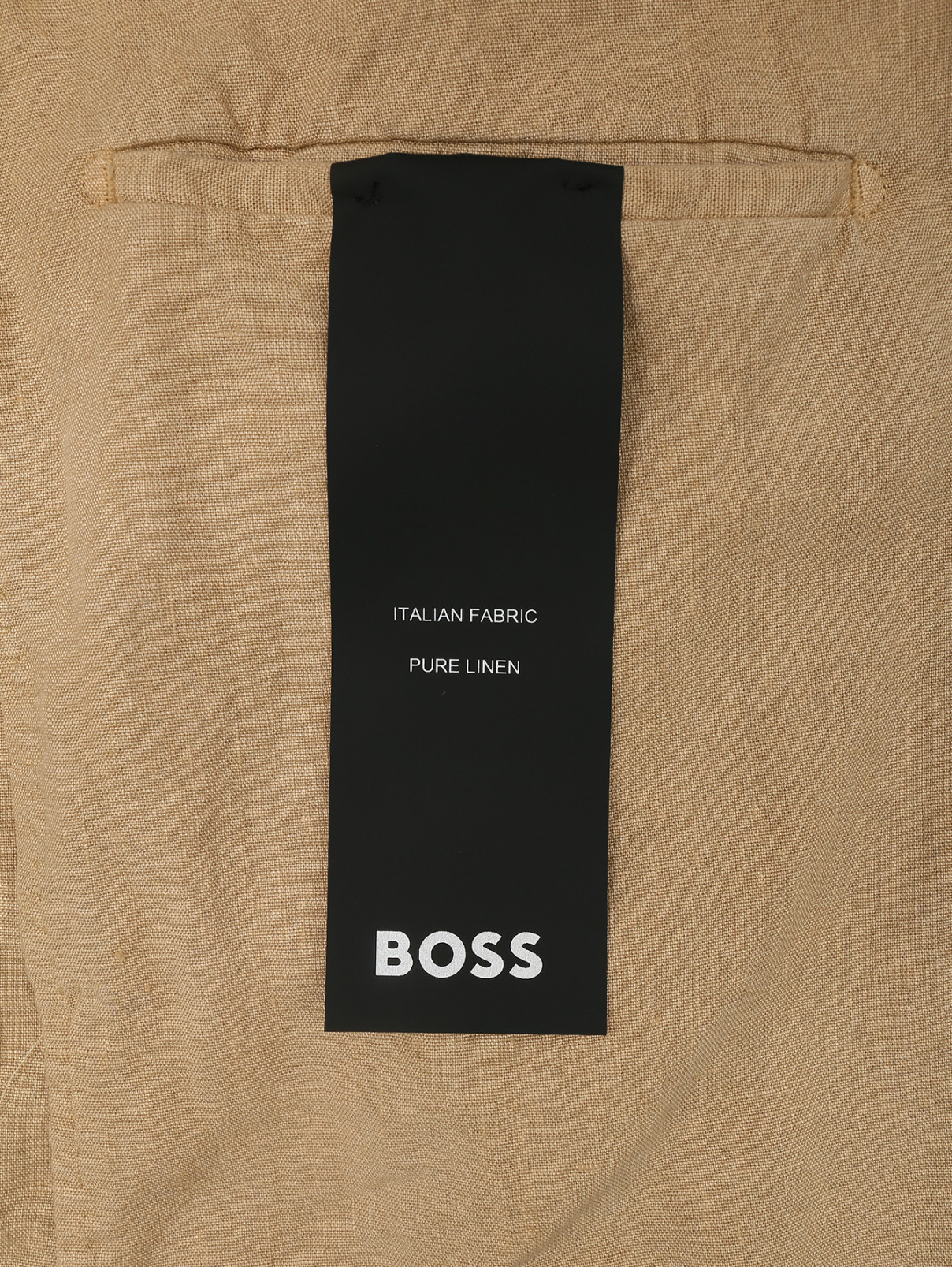 Пиджак из льна Hugo Boss  –  Деталь2  – Цвет:  Коричневый