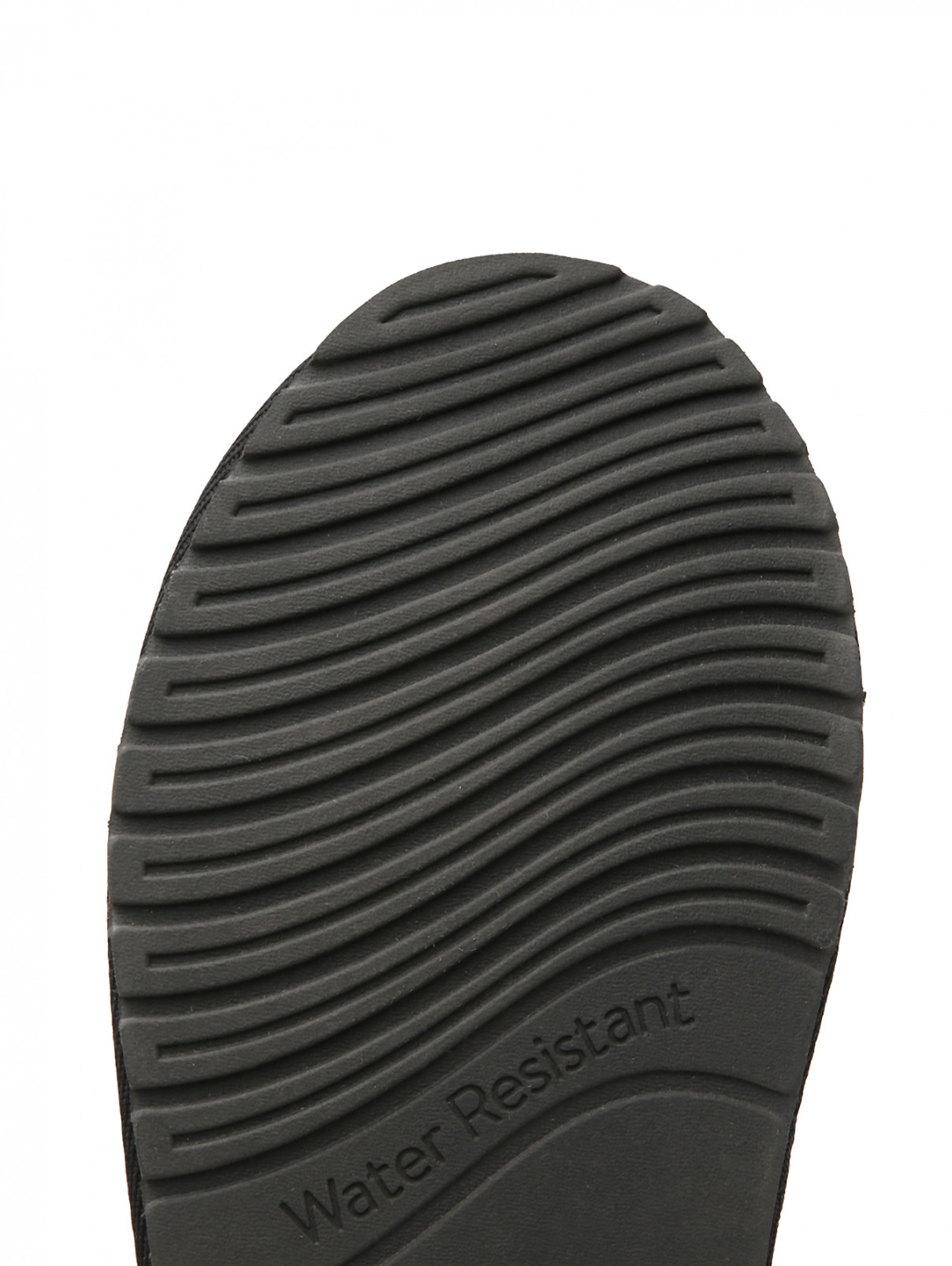 Замшевые укороченные угги с вышивкой EMU  –  Обтравка4  – Цвет:  Черный