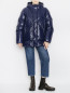 Стеганая куртка на молнии с капюшоном Marina Rinaldi  –  МодельОбщийВид
