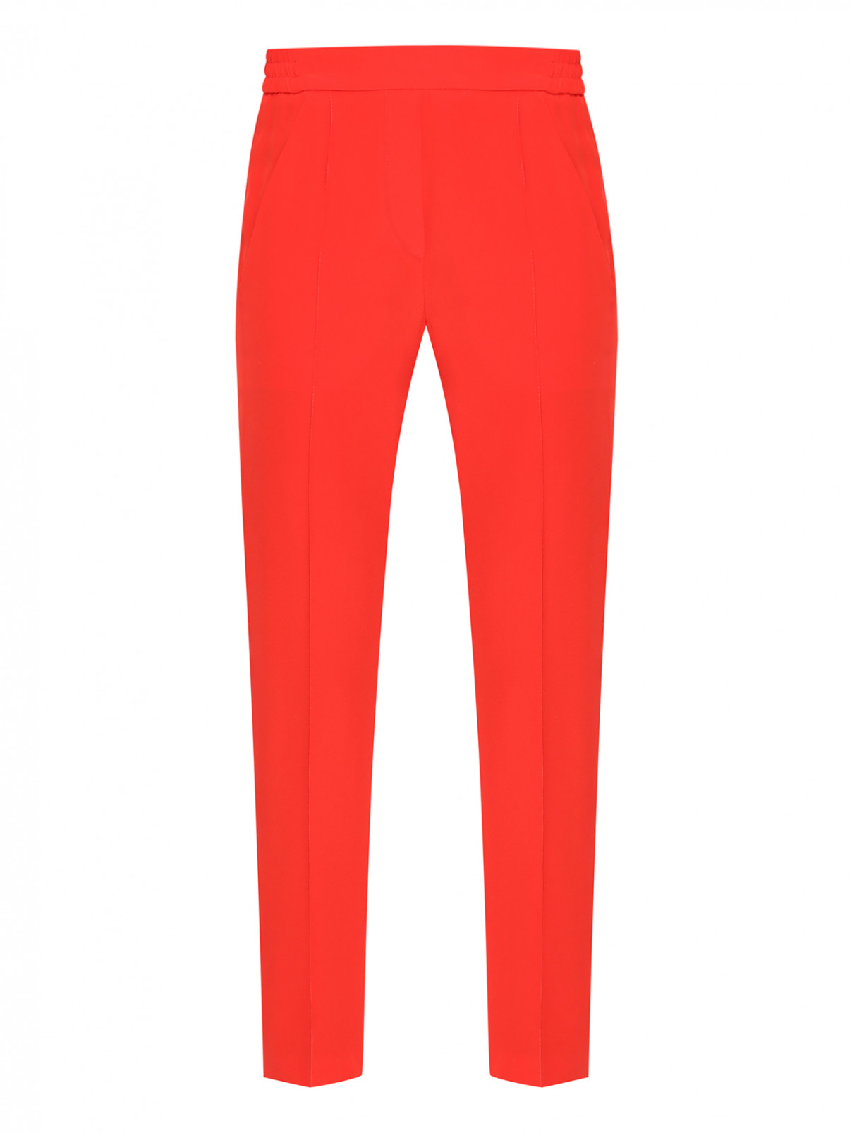 Укороченные брюки из шелка Etro  –  Общий вид  – Цвет:  Красный