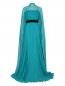 Платье-макси из шелка с контрастным поясом Alberta Ferretti  –  Общий вид