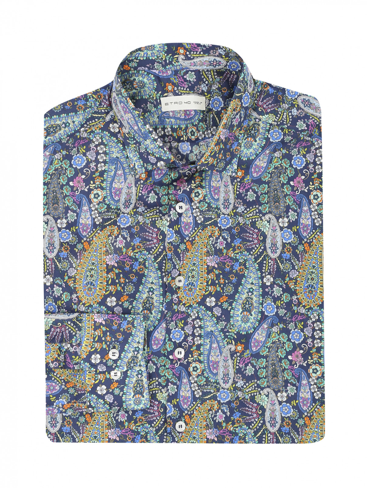 Рубашка из хлопка с узором "пейсли" Etro  –  Общий вид  – Цвет:  Мультиколор