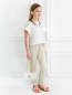 Блуза свободного кроя с декоративным воротничком MiMiSol  –  Модель Общий вид