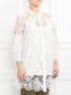 Блуза из шелка с кружевом Marina Rinaldi  –  Модель Верх-Низ