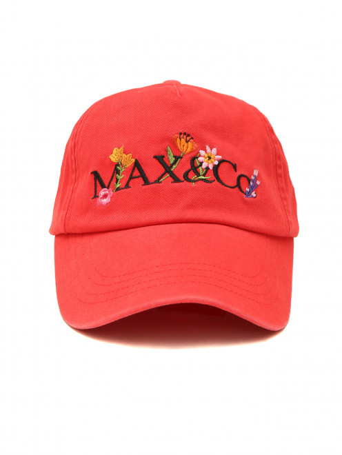 Хлопковая бейсболка с вышивкой Max&Co - Общий вид