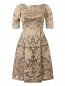 Платье с узором и короткими рукавами Alberta Ferretti  –  Общий вид