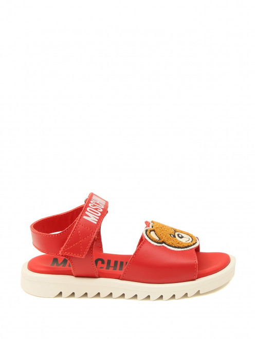 Сандалии из кожи на рифленой подошве Moschino - Обтравка1