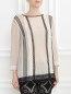 Блуза из шелка с декоративной отделкой Alberta Ferretti  –  Модель Верх-Низ