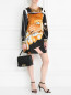 Платье-мини свободного кроя с узором Moschino Couture  –  Модель Общий вид