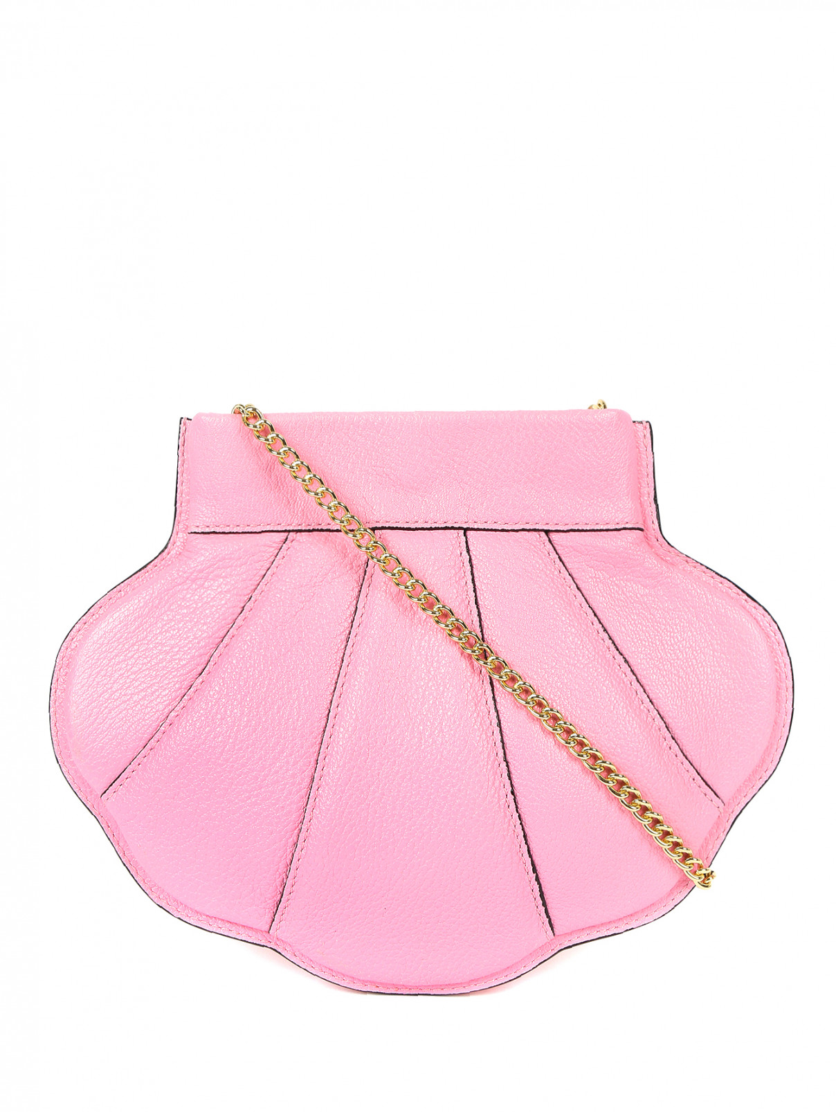Сумка из кожи на цепочке Moschino Couture  –  Общий вид  – Цвет:  Розовый