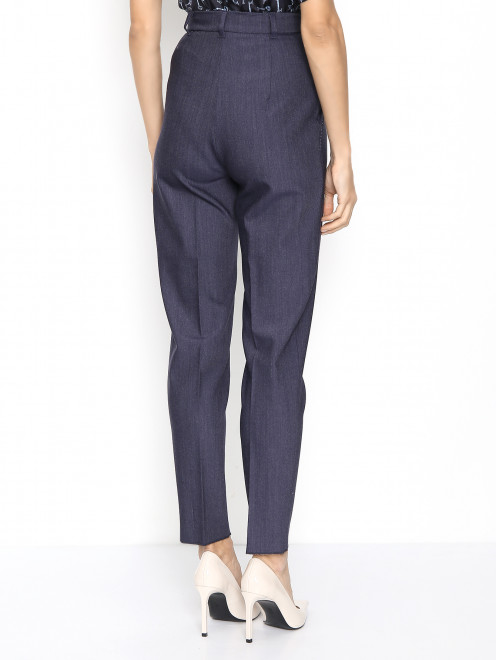 Брюки из смешанной шерсти зауженного кроя Max Mara - МодельВерхНиз1