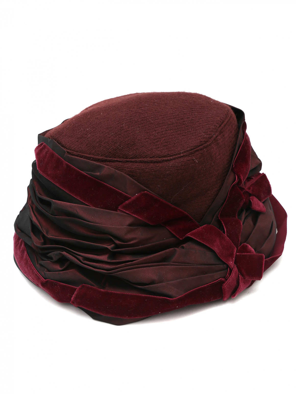 Шляпа из шерсти с декором I Pinco Pallino  –  Общий вид  – Цвет:  Фиолетовый