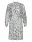 Платье-рубашка из смесвого шелка с принтом Isabel Marant  –  Общий вид
